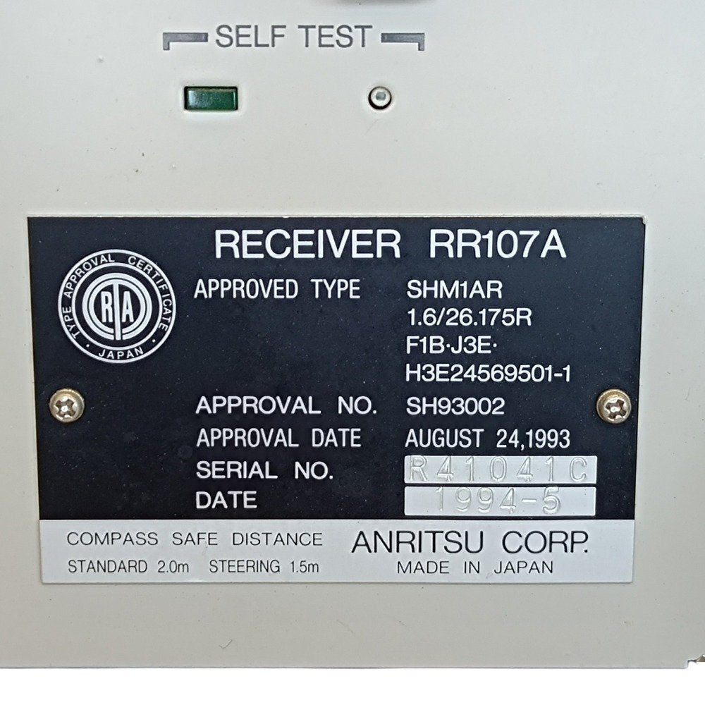 Anritsu RR107A SHM1AR MF/HF Receiver 2182 kHz GMDSS (for parts or not working) [n1246238120]