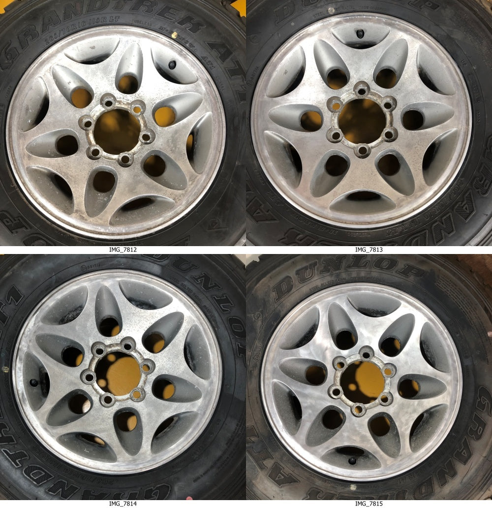 Mitsubishi Pajero Genuine 265/70R16 7J+10 6 Hole 16 Inch DUNLOP GRAND TREK Tire Wheel Set of 4 H0002 [g1200192218]