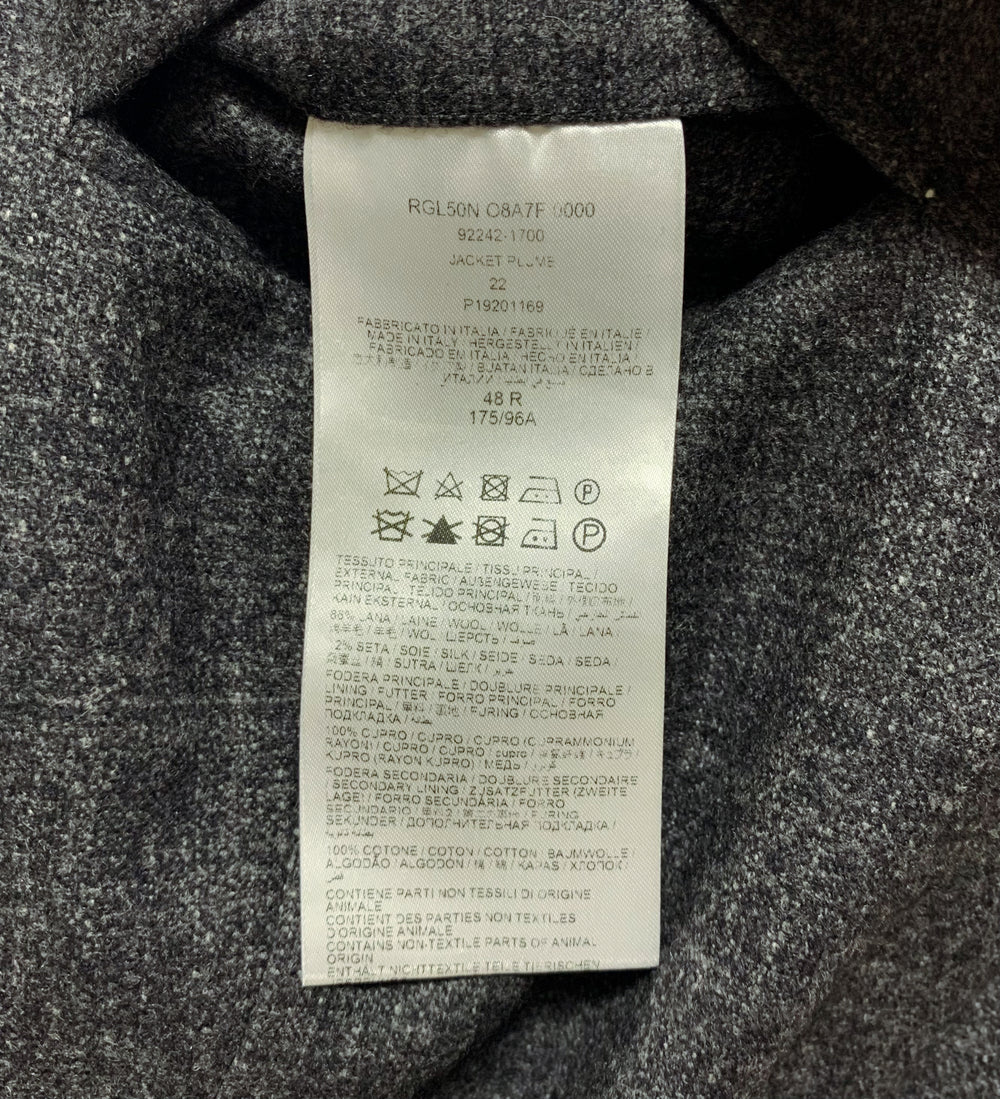 SALE☆Brioni Brioni Size 48 Blissful Comfort Sartoria Method Men's Jacket Charcoal Gray Made in Italy [l1211473161]