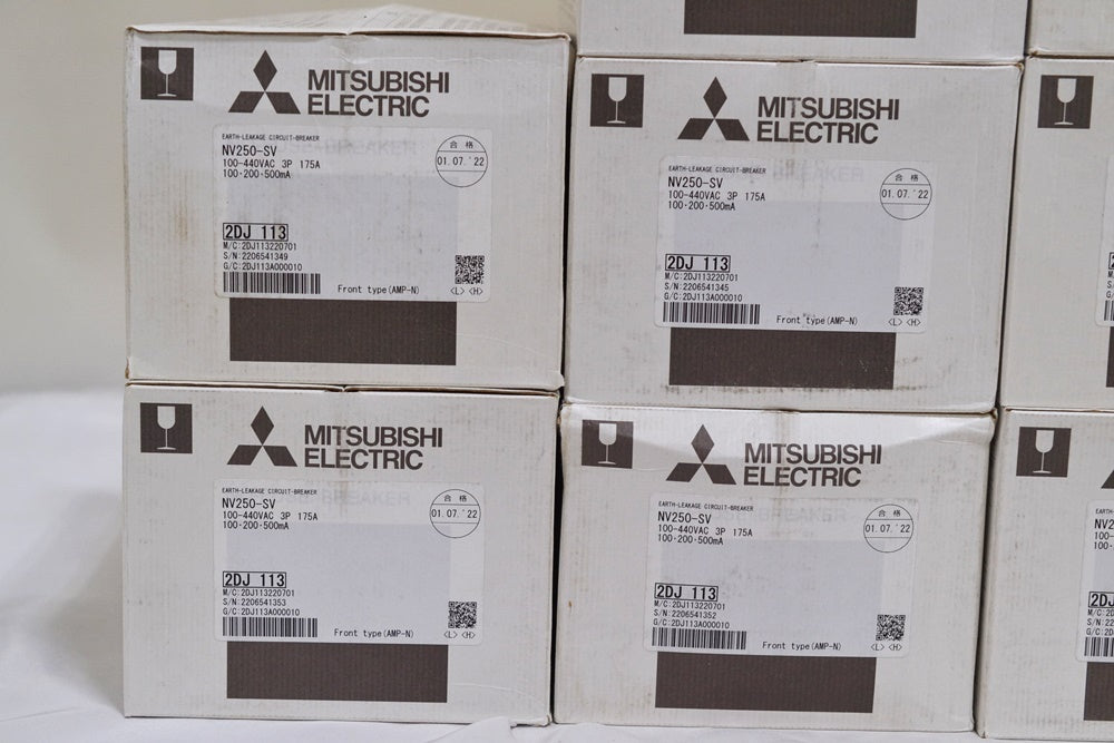 Mitsubishi Electric NV250-SV Earth Leakage Breaker 3P 175A Set of 10 [p1172310103]