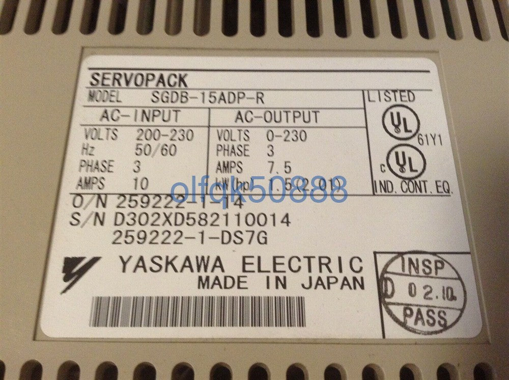 Yaskawa SGDB-15ADP-R Servo Driver [m1102403245]