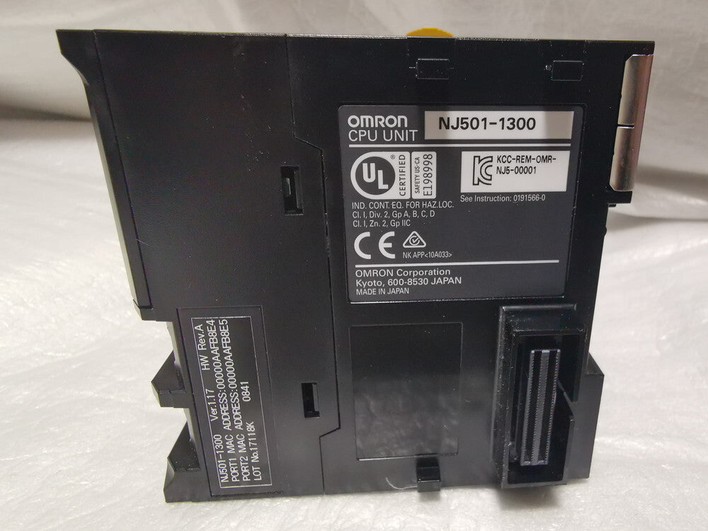 OMRON NJ501-1300 PLC High-Speed High-Precision CPU Device [u1170423717]