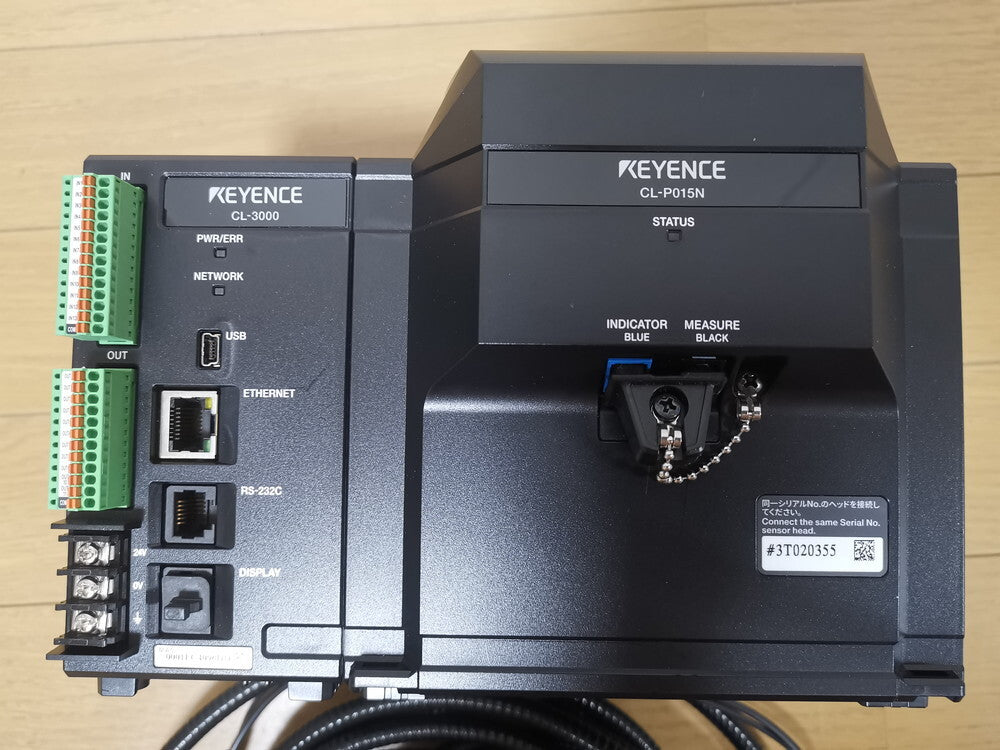 Keyence CL-3000 Multi-Color Laser Displacement Sensor Amplifier with Optical Unit and Head (open box) [k1191830219]