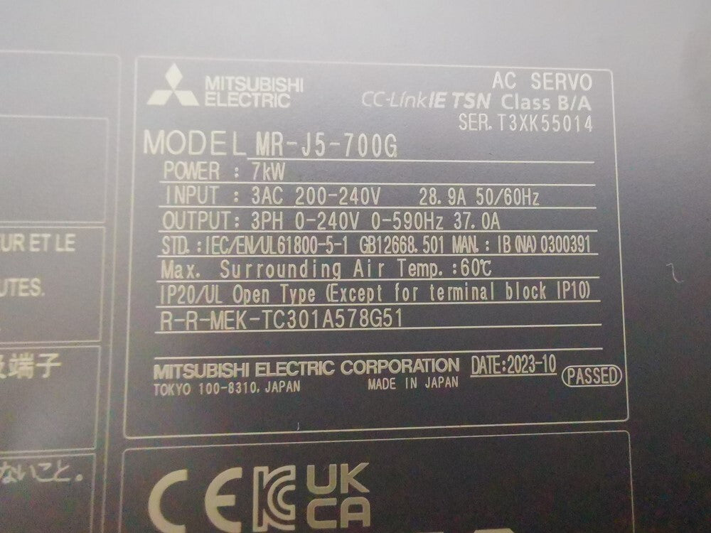 MITSUBISHI MR-J5-700G AC Servo Amplifier [e1217049751]