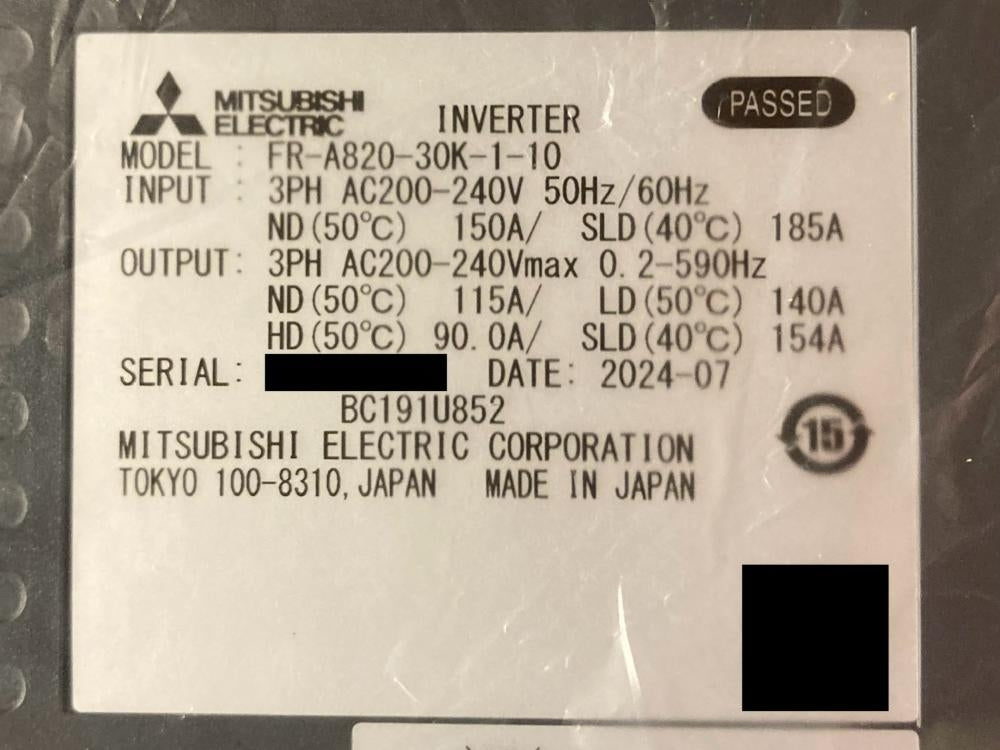 Mitsubishi Electric FR-A820-30K-1-10 Inverter (open box) [l1234969890]