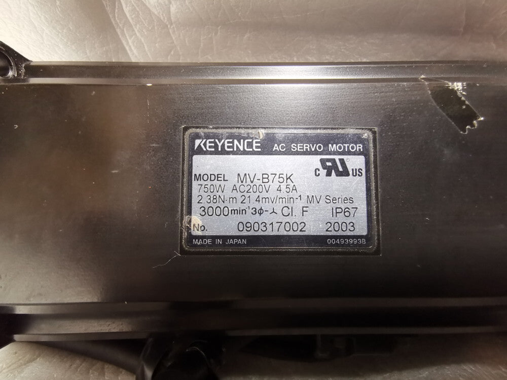 Keyence MV-B75K AC Servo Motor 750W [w1241577373]