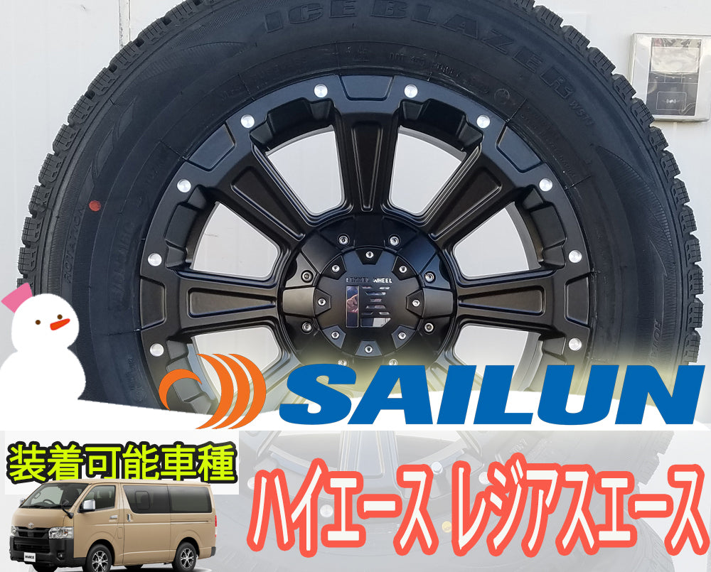 Made in 2024 Ready for Vehicle Inspection Hiace Studless Tire Wheel 16 Inch DeathRock SAILUN 215/65R16 [e1205493707]