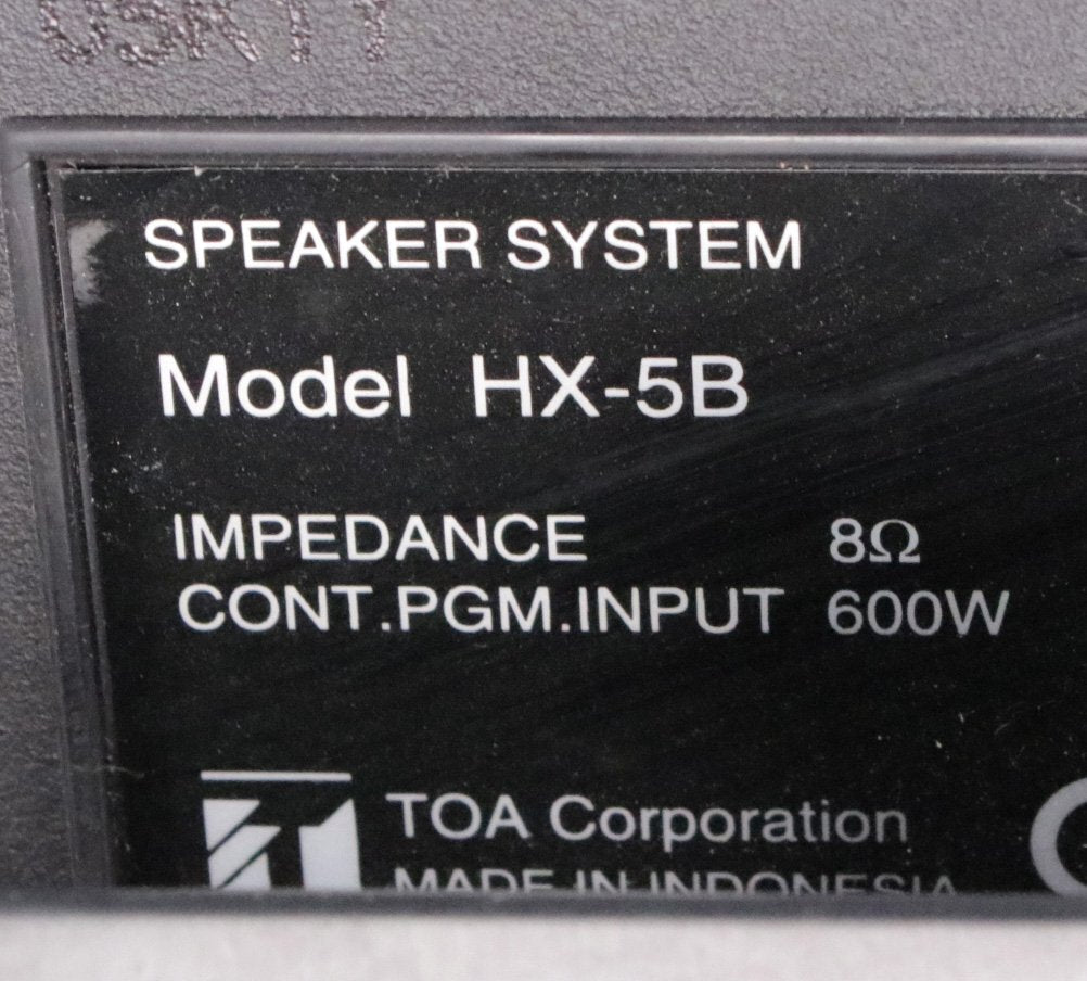 TOA HX-5B Compact Array Speaker 2 Units Indoor Use [n1250040516]
