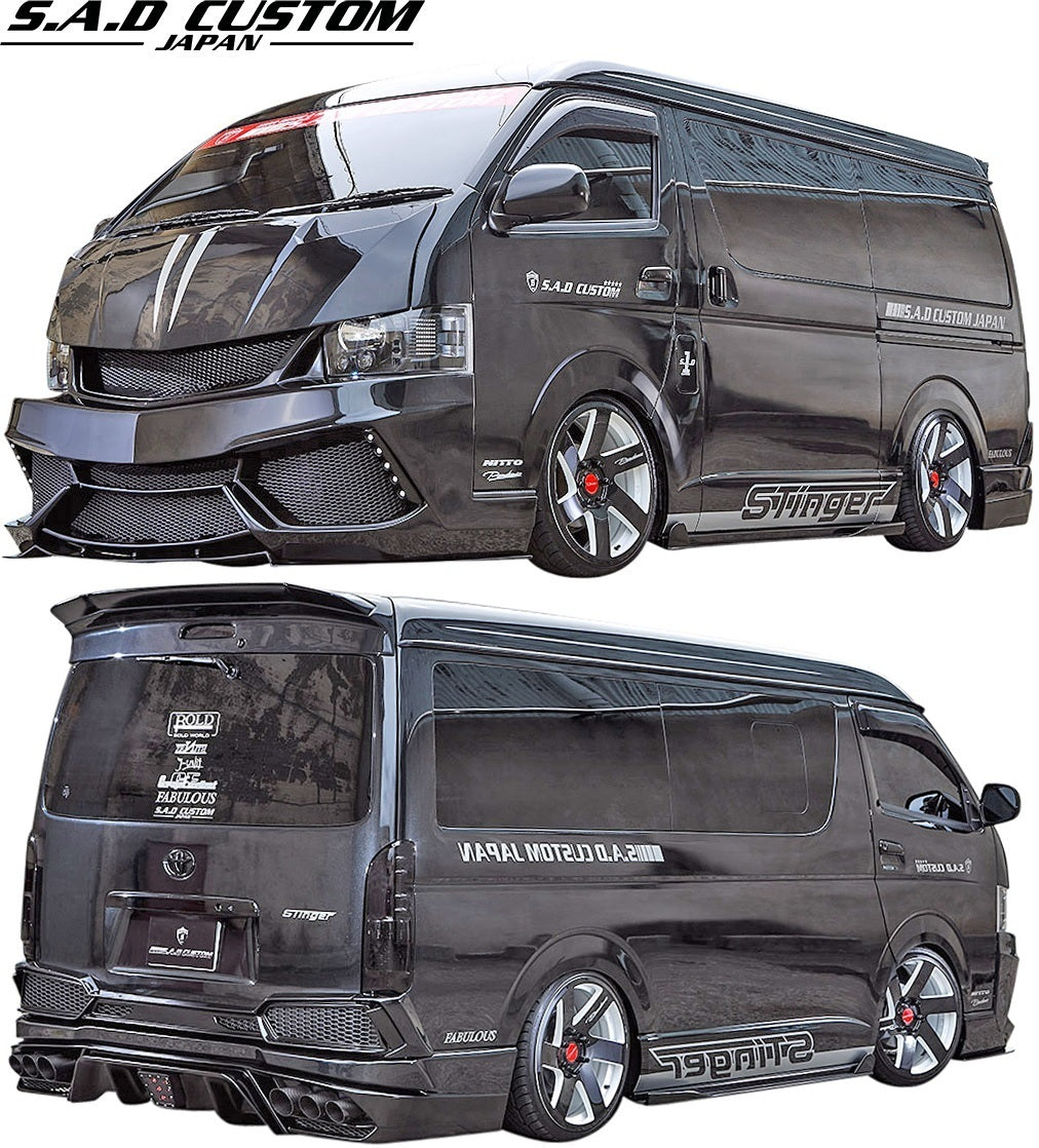 [M’s] Type 4 200 Hiace (Wide) S.A.D CUSTOM JAPAN STINGER Face Kit / FRP Unpainted HIACE WIDE Aero Parts Stinger [1050143114]