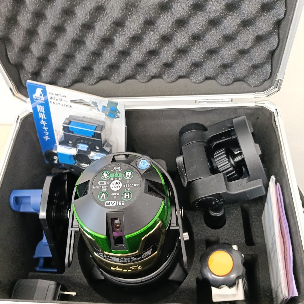 Shinwa LEXIA-E 51AR Laser Level Automatic Tracking with Receiver Tripod Case Set [k1246103344]