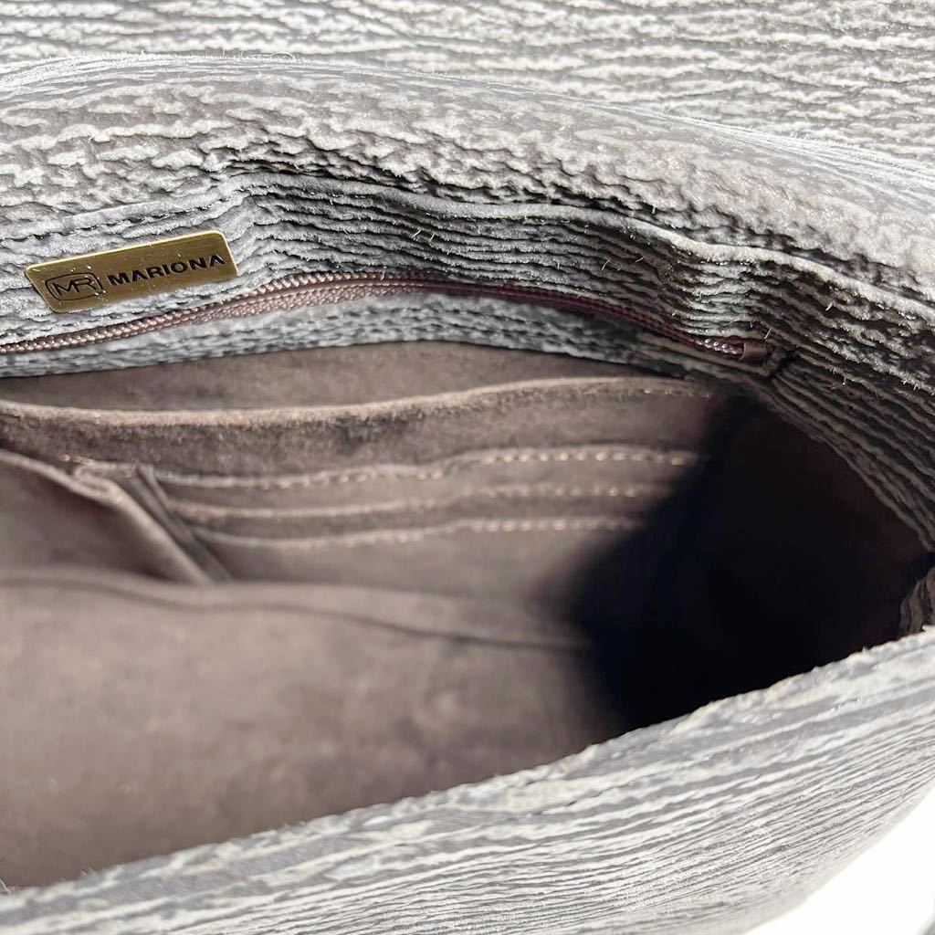 One of a kind top quality MARIONA chain bag shoulder bag gray new unused box included [g514767263]