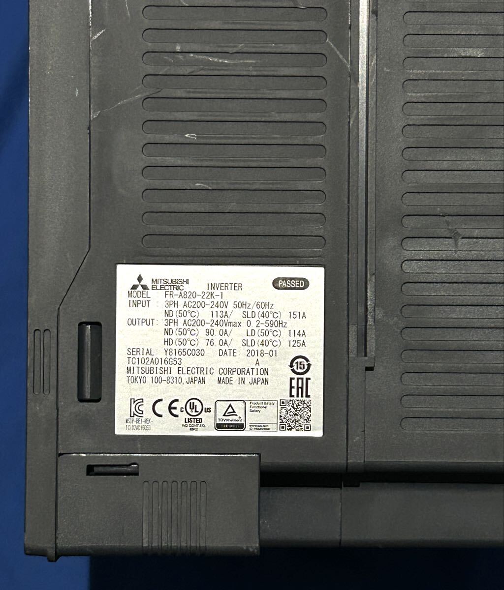 Mitsubishi Electric FR-A820-22K-1 Inverter Main Body [d1216763723]