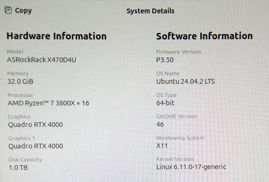 NVIDIA Quadro RTX4000 AMD Ryzen7 3800X Custom PC 32GB RAM 1TB SSD 850W Power Supply (for parts or not working) [w1243601852]