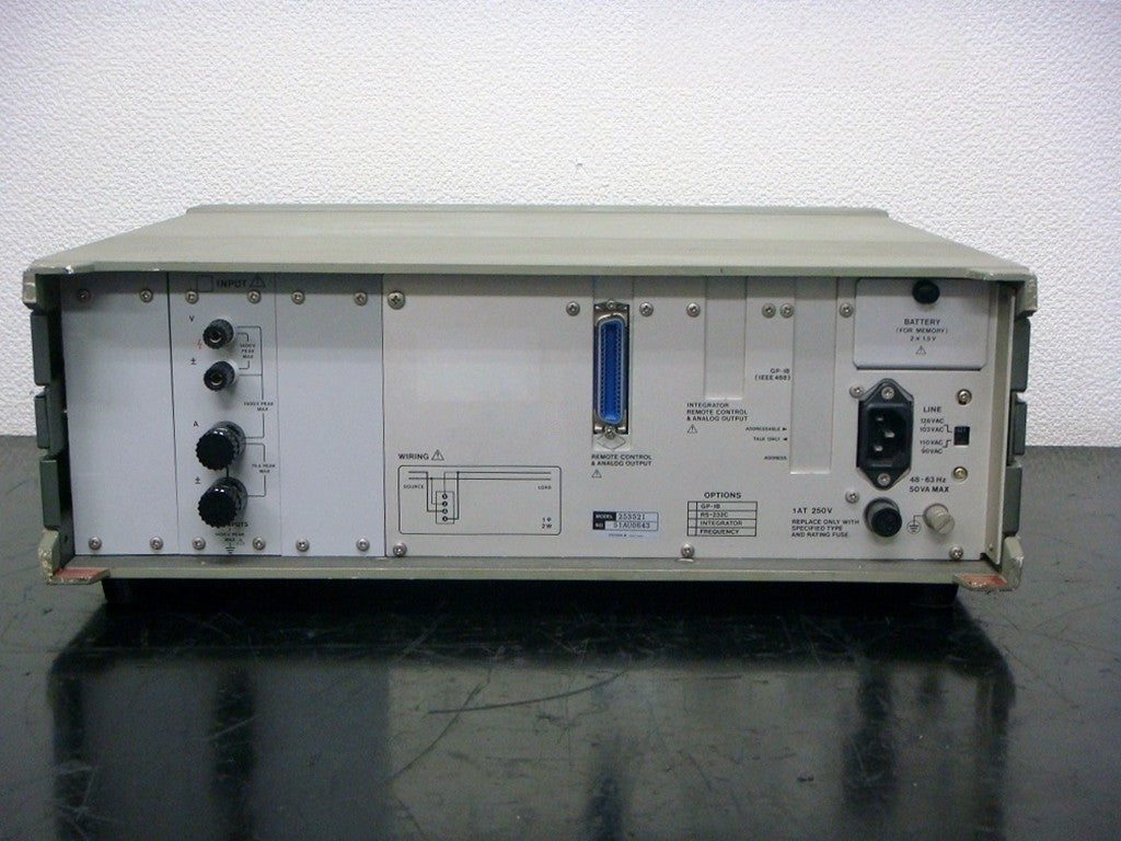 Yokogawa 2533-21 AC/DC Power Meter 600V 20A [s1048619626]