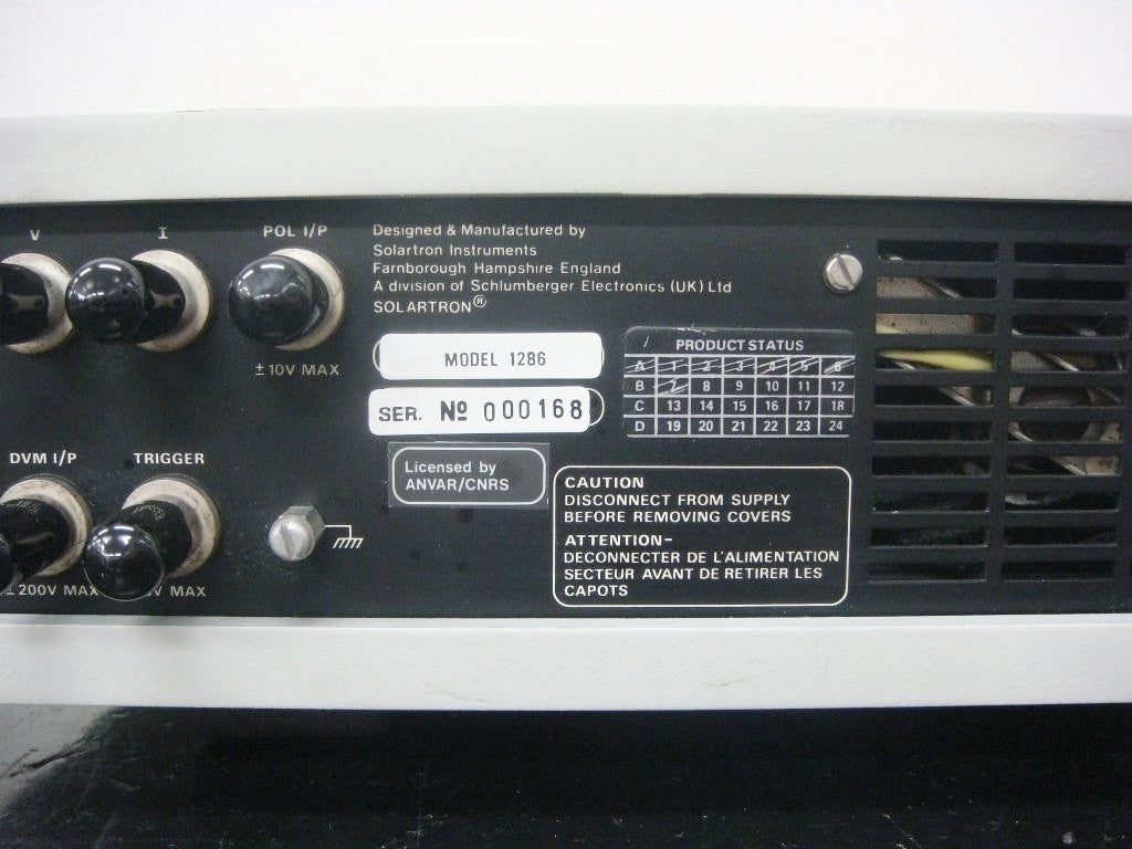 Solartron 1286 Electrochemical Interface Impedance Analyzer DC-1MHz (for parts or not working) [h1061624035]