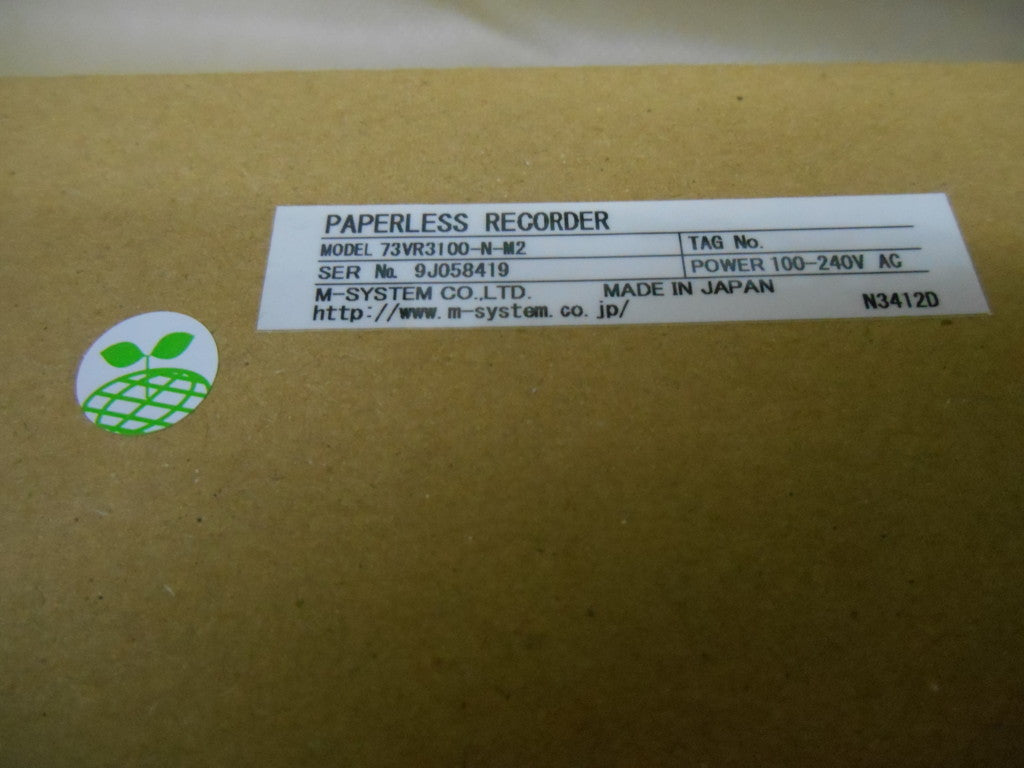 M-SYSTEM 73VR3100-N-M2 Data Logger Paperless Recorder [f1123300191]