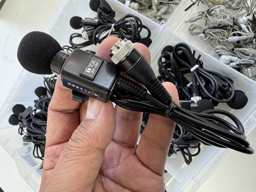 TOA WF-101 Intercom Set with WF-180 Earphone Microphone and 6 Chargers [q1161806686]