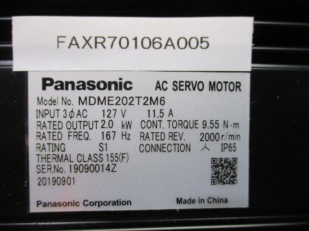 PANASONIC MDME202T2M6 2KW FAXR70106A005 [v1169181585]