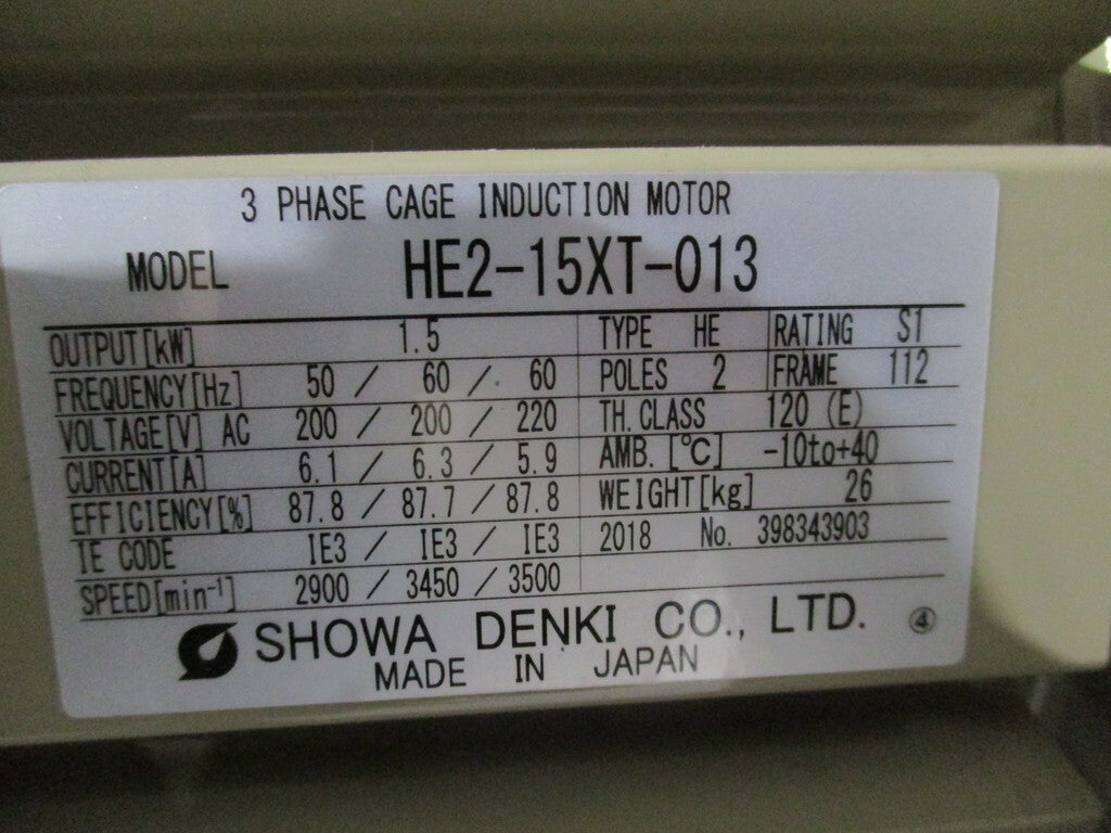 SHOWA AH-H15-L213 Electric Blower Low Noise 3P 1.5KW [m1169538612]