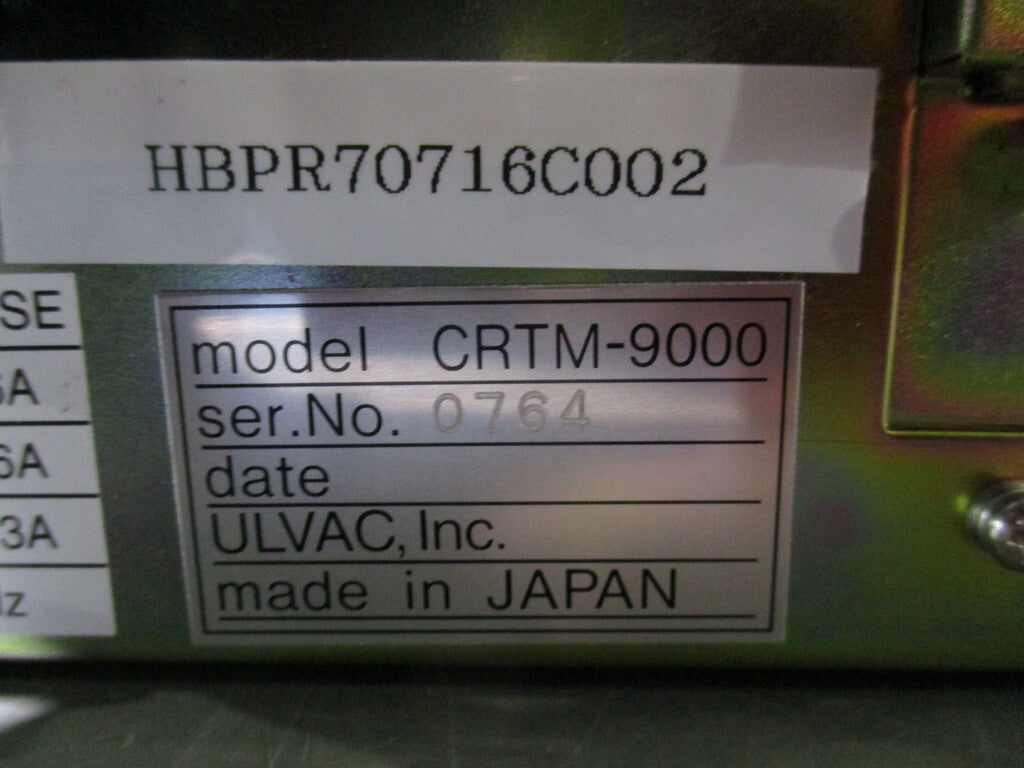 ULVAC CRTM-9000 Film Formation Controller AC100V [c1193884409]