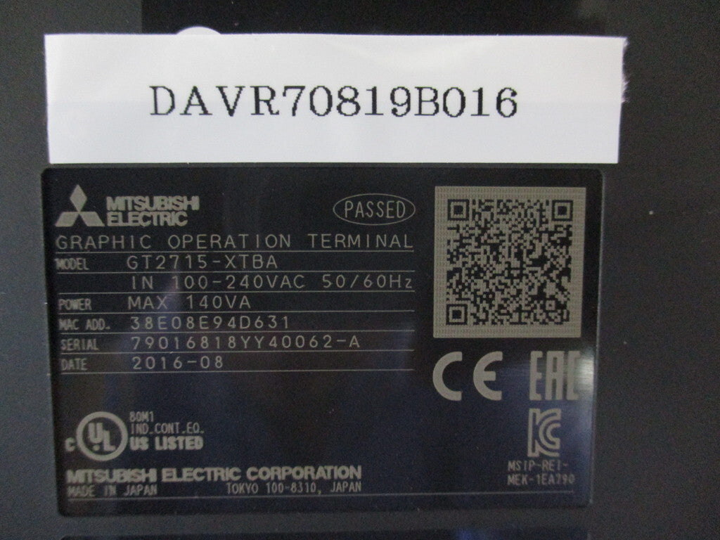 MITSUBISHI GT2715-XTBA Touch Panel [g1197956483]