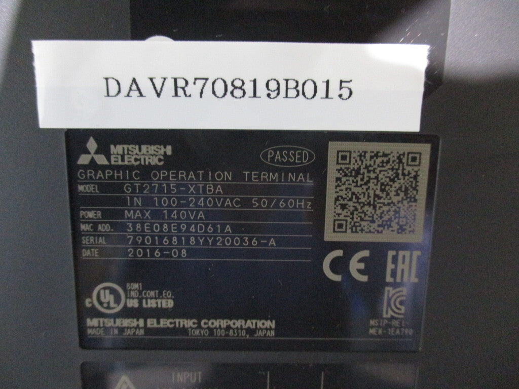 MITSUBISHI GT2715-XTBA Touch Panel [v1197976774]