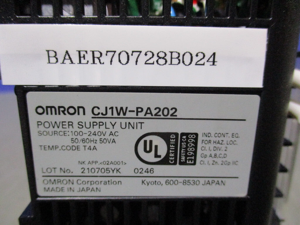 OMRON CJ1W-PA202 CJ2M CPU15 ID231 OD261 AD081-V1 [j1197993821]