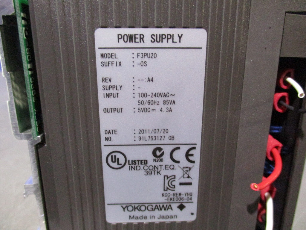 Yokogawa F3PU20-0S/F3SP71-4S/F3WD64-3P/F3AD04-5V/F3DA04-6R/F3CU04-1S*2/F3NC32-0N/F3LC11-1F/F3BU13-0N Product [u1198127140]