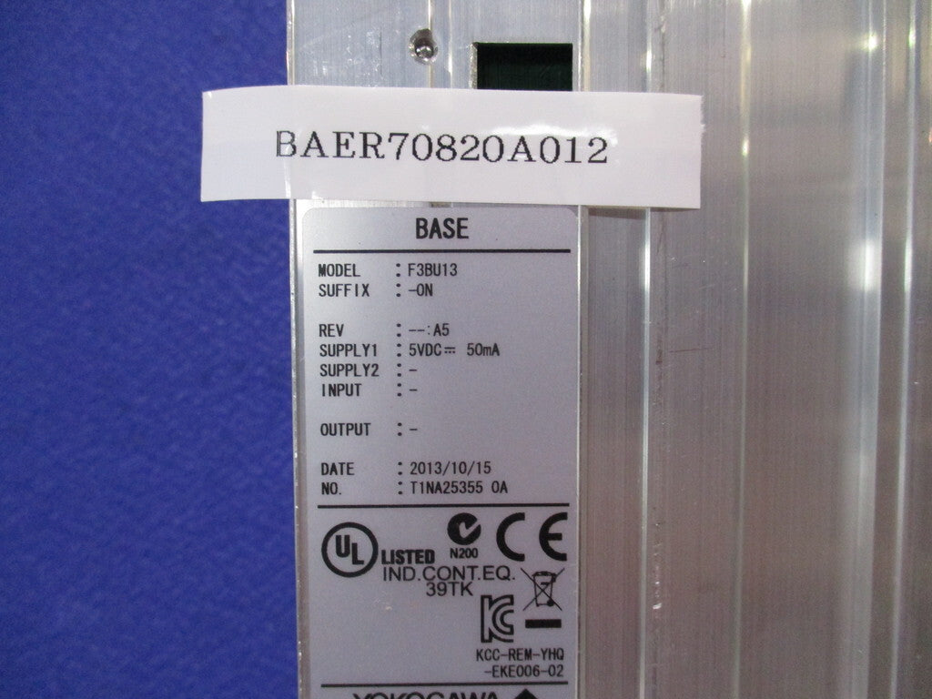 Yokogawa F3PU20-0S/F3SP71-4S/F3WD64-3P/F3AD04-5V/F3DA04-6R/F3CU04-1S*2/F3NC32-0N/F3LC11-1F/F3BU13-0N Product [u1198127140]