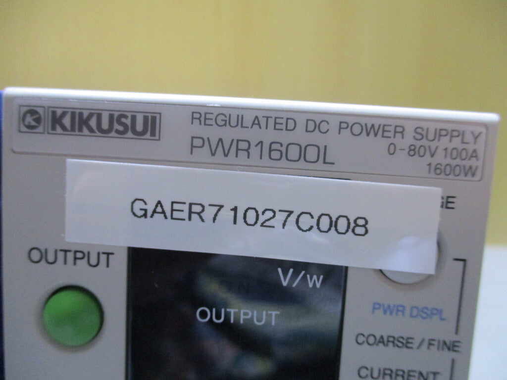 KIKUSUI PWR1600L Regulated DC Power Supply 0-80V 0-100A 1600W [h1207960417]