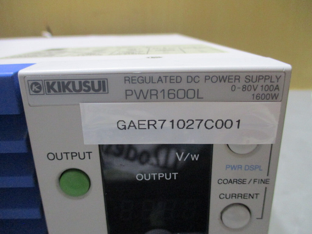 KIKUSUI PWR1600L Regulated DC Power Supply 0-80V 0-100A 1600W [w1207940315]