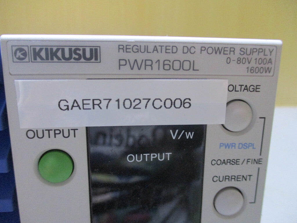 KIKUSUI PWR1600L Regulated DC Power Supply 0-80V 0-100A 1600W [h1207964950]