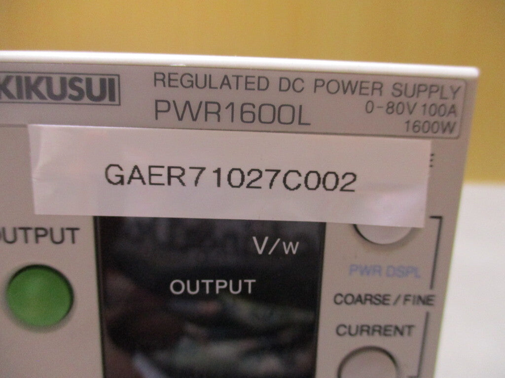 KIKUSUI PWR1600L Regulated DC Power Supply 0-80V 0-100A 1600W [w1207932888]