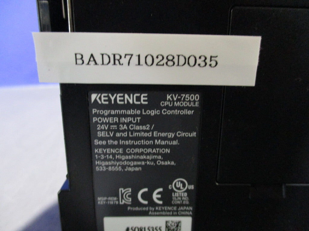 KEYENCE KV-7500 PLC Controller [e1208244082]