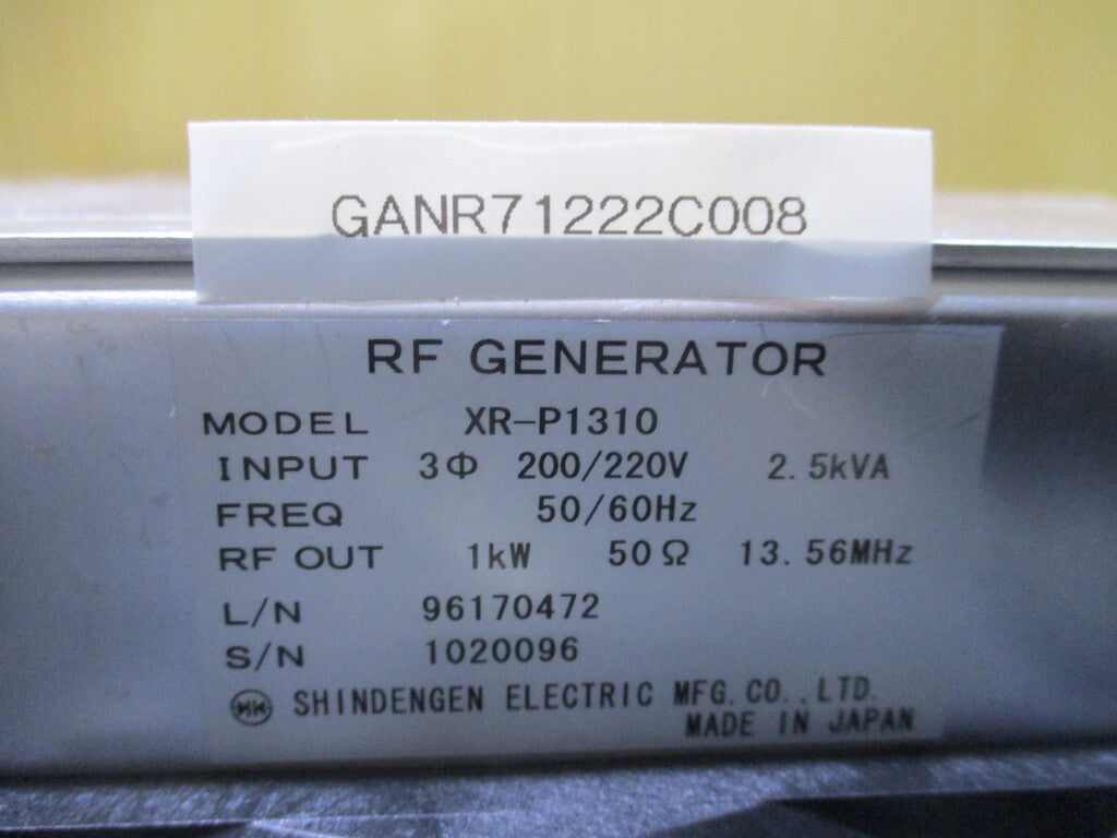 SHINDENGEN XR-P1310 High Frequency Generator [q1214802085]