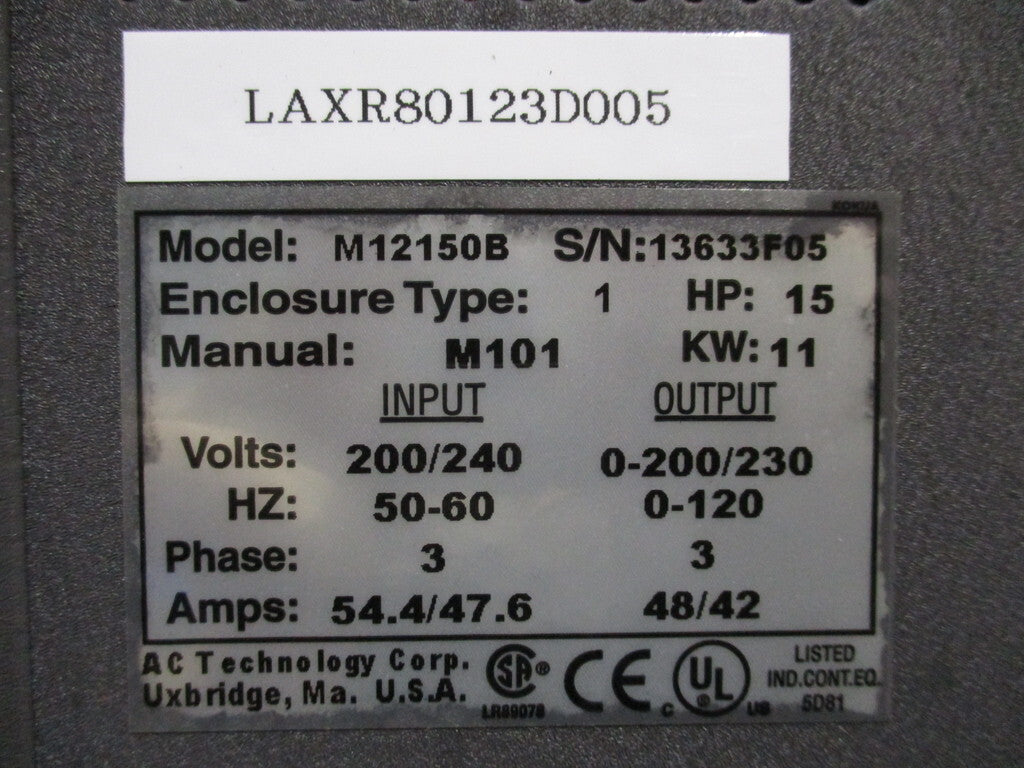TECH MC SERIES M12150B VFD 15HP [l1218692738]