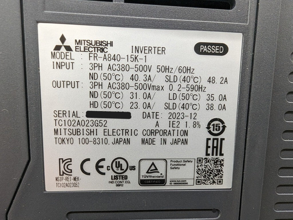 MITSUBISHI FR-A840-15K-1 Inverter [m1217816472]