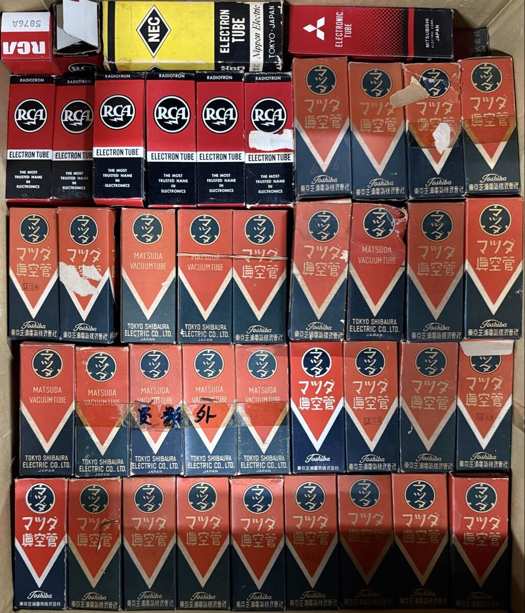 Hitachi RCA Toshiba Mazda NEC Mitsubishi National JRC Vacuum Tubes Lot of 270+ Unverified (untested) [v1228542444]