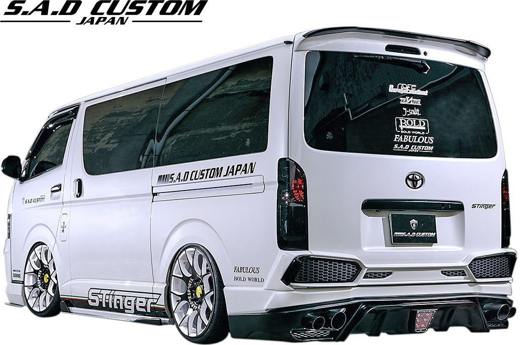 Toyota 200 Hiace Type 4 Narrow S.A.D Custom Japan Stinger Rear Bumper FRP Aero Stinger [u1107245597]