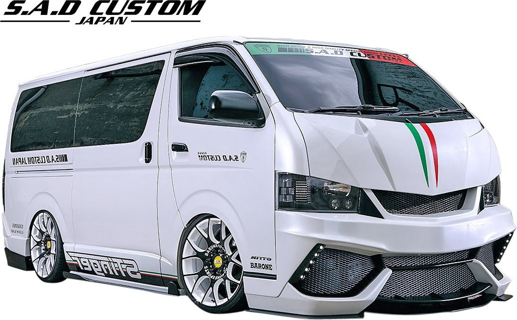 TOYOTA 200 Hiace Type 4 S.A.D CUSTOM Face Kit FRP Unpainted Aero Stinger Type IV [c1049900059]