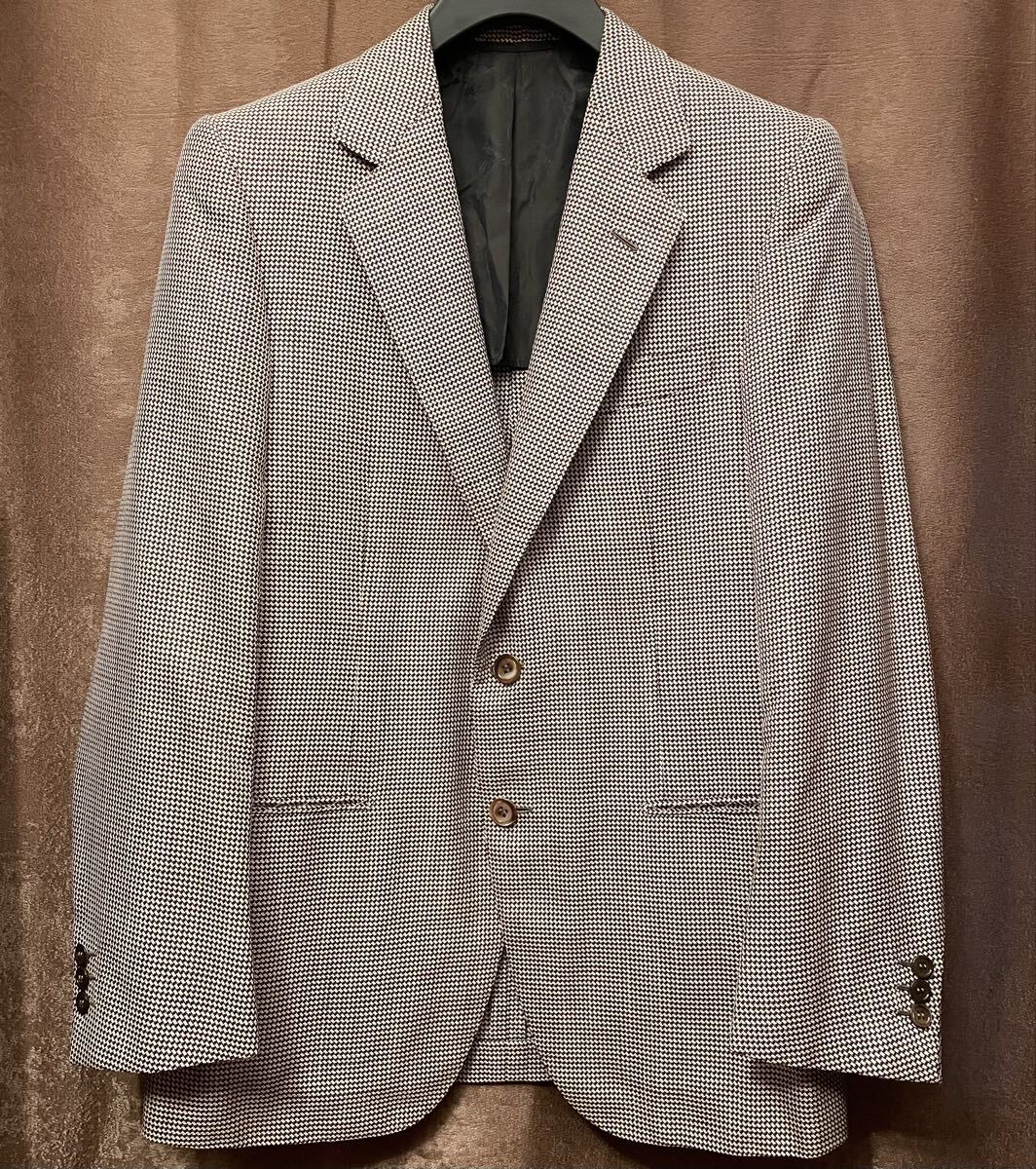 Brioni 46 Tailored Jacket Made in Italy Jacquard Weave Silk Brown Roman Style [k1211027445]