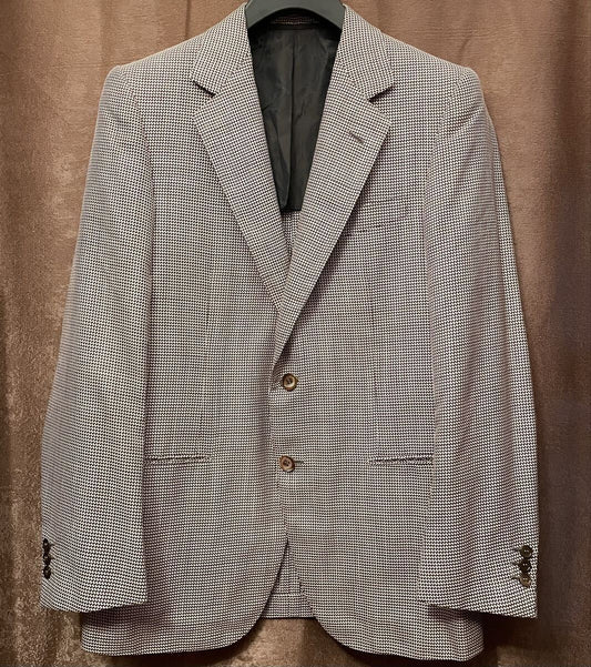 Brioni 46 Tailored Jacket Made in Italy Jacquard Weave Silk Brown Roman Style [k1211027445]