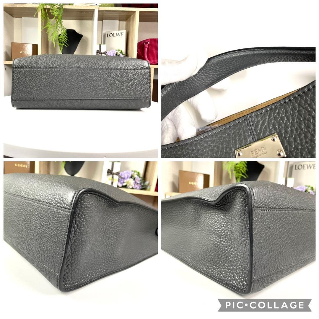 Fendi Peekaboo X-Lite Fit Tote Bag Leather Black [b1147709658]