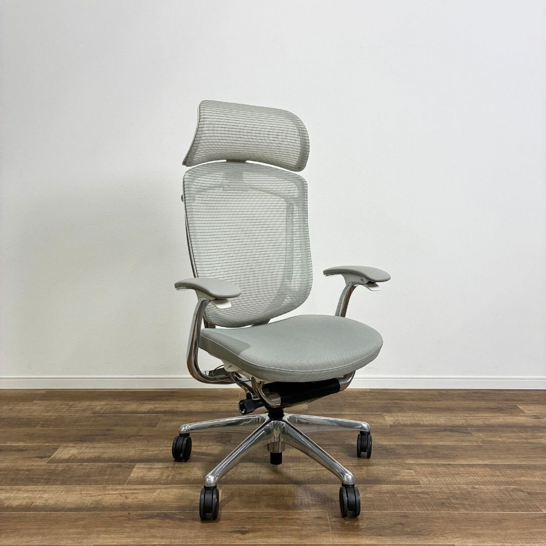 OKAMURA Contessa seconda Office Chair 2024 Model Light Gray Extra High Back [o1245892609]