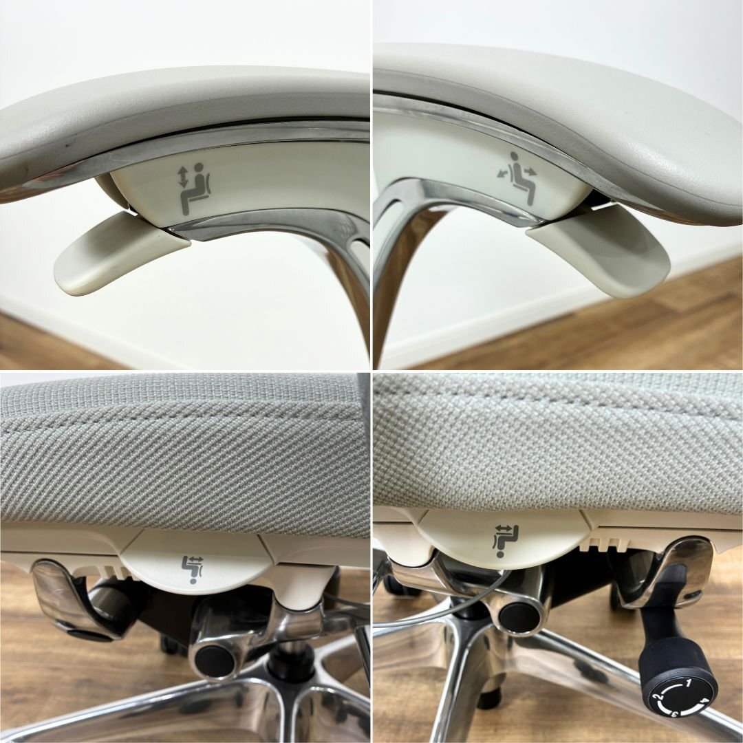 OKAMURA Contessa seconda Office Chair 2024 Model Light Gray Extra High Back [o1245892609]