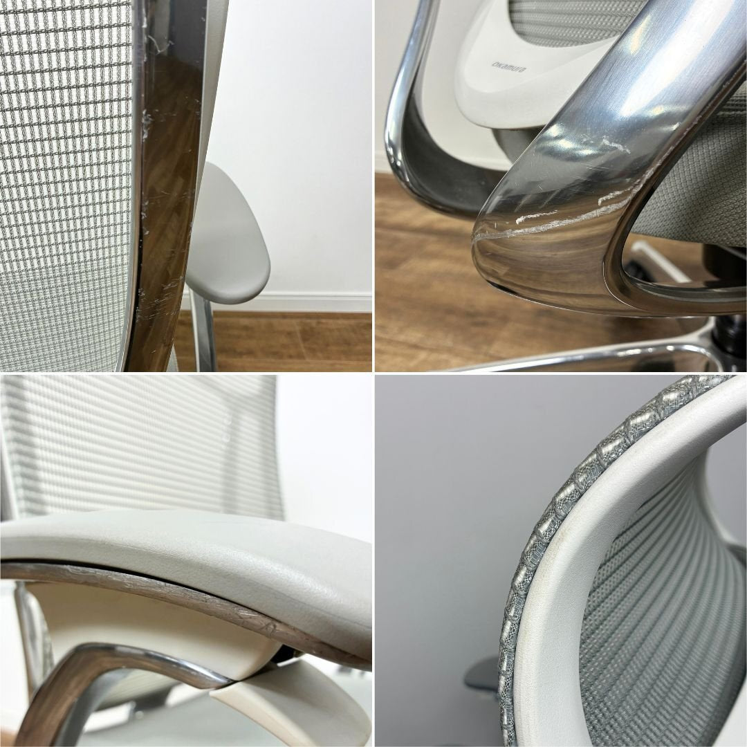 OKAMURA Contessa seconda Office Chair 2024 Model Light Gray Extra High Back [o1245892609]