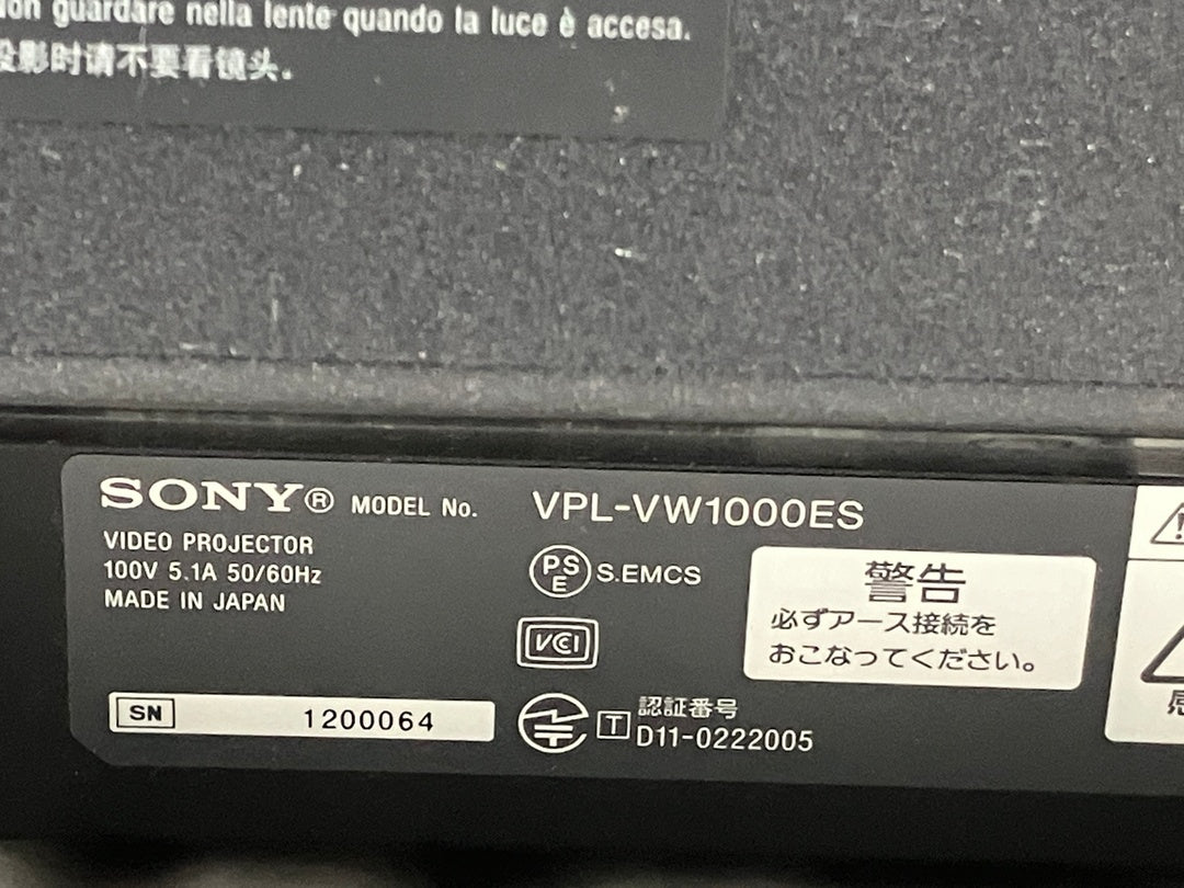 SONY VPL-VW1000ES 4K Video Projector [f1214601296]