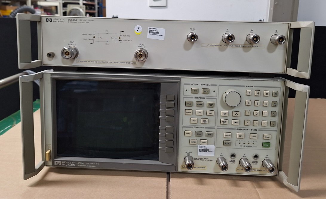 HP 8753C Network Analyzer 3GHz with 85046A S-Parameter Test Set (as-is) [m1182000499]