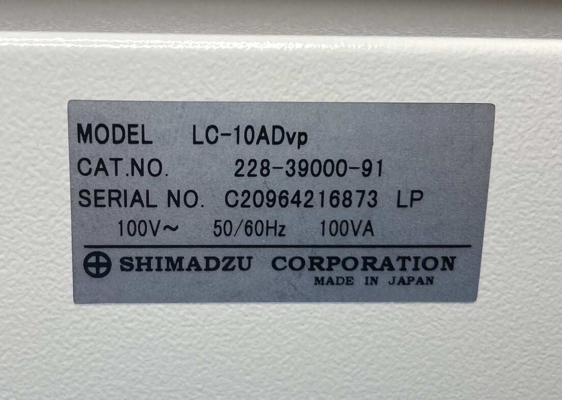 Shimadzu LC-10ADVP Liquid Chromatograph HPLC Pump Unit [u1247148269]