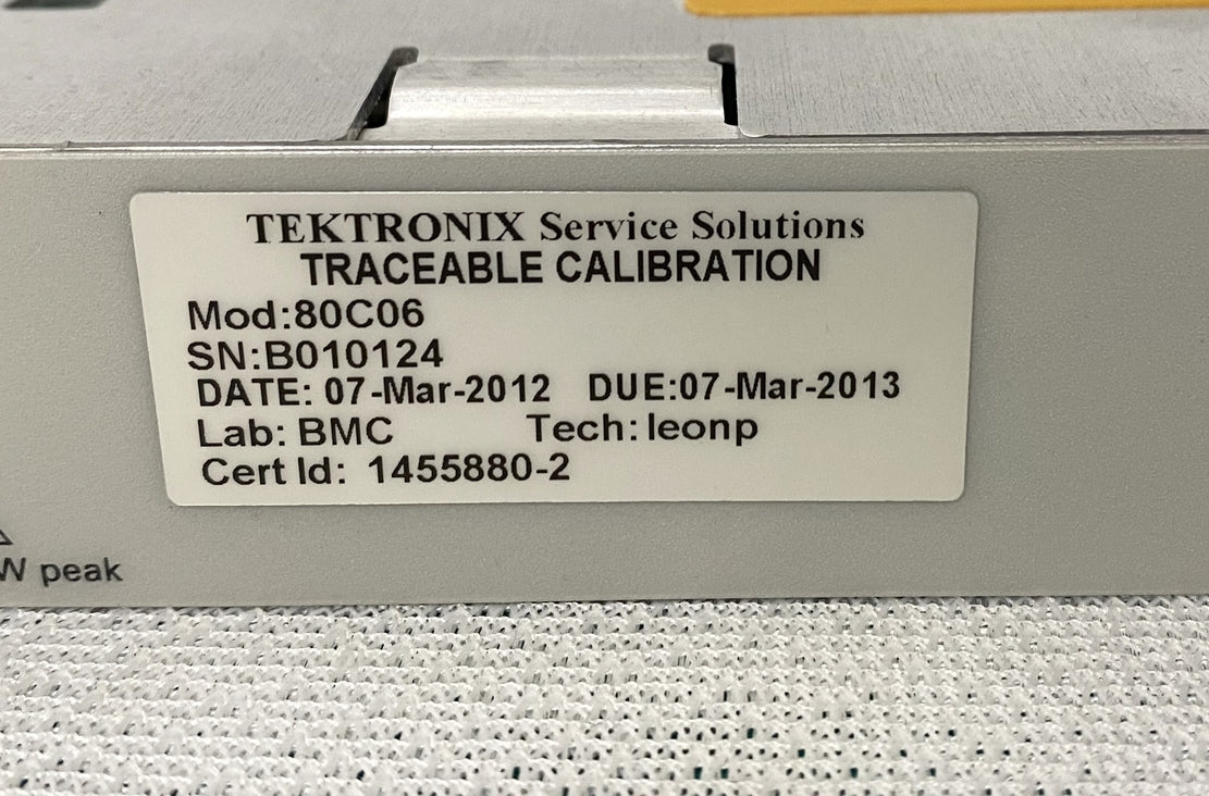 Tektronix 80C06 Sampling Module (for parts or not working) [c1239870000]